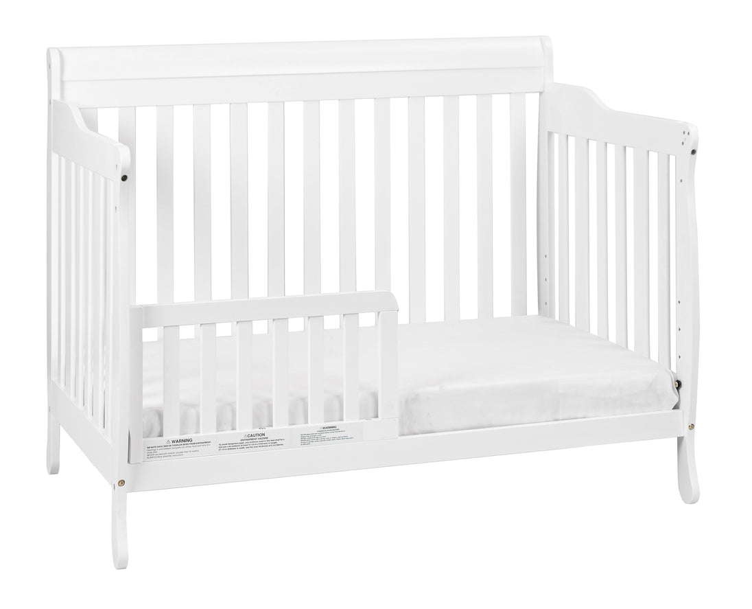 White crib on a white background