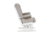 White and gray glider chair on a white background